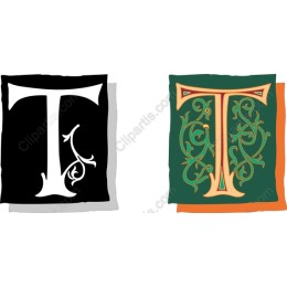 Ornate Letter T Collection