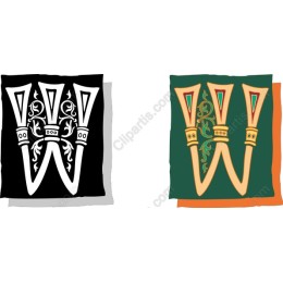 W Letter Decorative