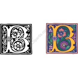 Floral Monogram B - Elegant