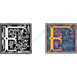 Decorative Letter E Floral