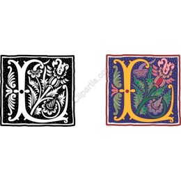 Floral Elegance Monogram L