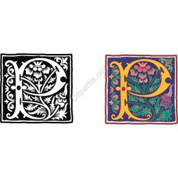 Floral Letter P