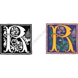 Floral Letter R