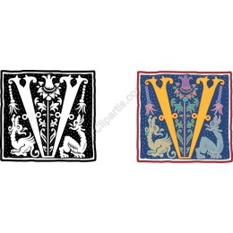 Ornate 'V' Floral