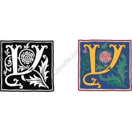 Floral Letter V