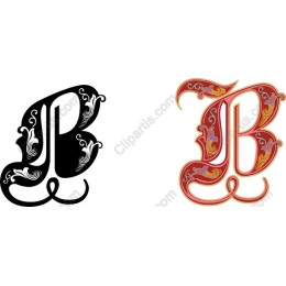 Exquisite Ornate Letter B