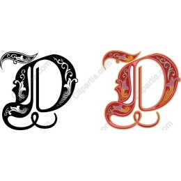 Elegant Floral Letter D