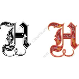 Ornate Letter H