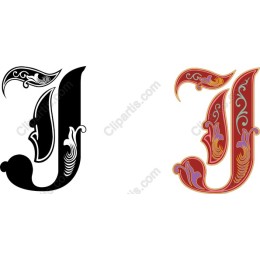 Elegant Letter J - Dual Style