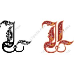 Elegant Floral Letter L
