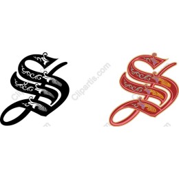 Elegant Stylized Letter 'S'