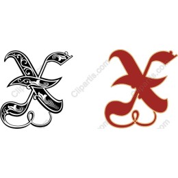 Intricate Ornate Letter X