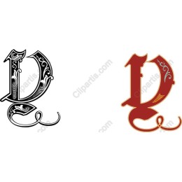 Ornate Letter D
