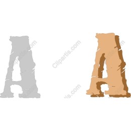 Rustic Rock Letter A