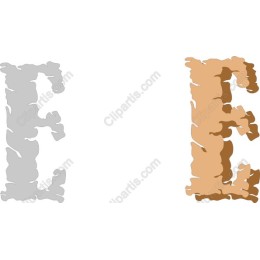 Textured Letter E