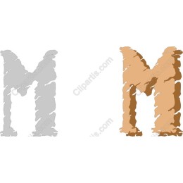 Textured Letter M