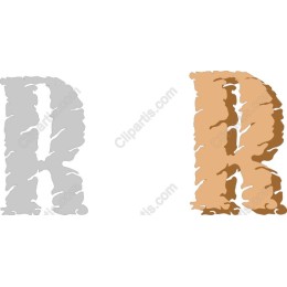 Textured Letter R