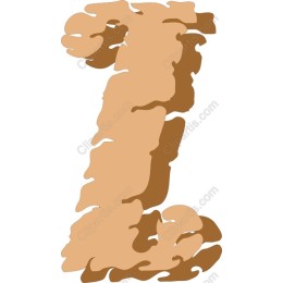 Stylish Earthy Letter I