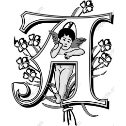 Vintage Cherub Letter “F”