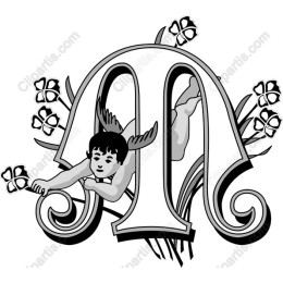 Angel-Themed Letter M