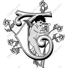 Elegant Cherub with Lyre