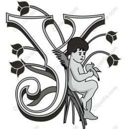 Cherubic Winged Letter Y