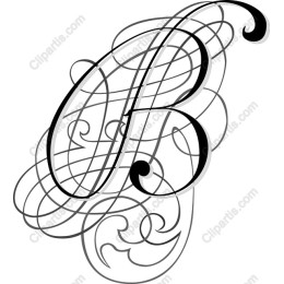 Elegant Flourished Letter B