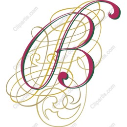 Ornate Letter B Elegant