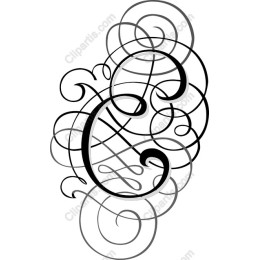 Elegant Swirl Letter C