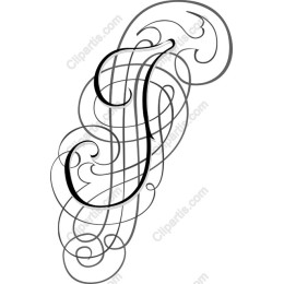 Elegant Swirl Letter J
