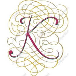 Elegant K Initial Flourish