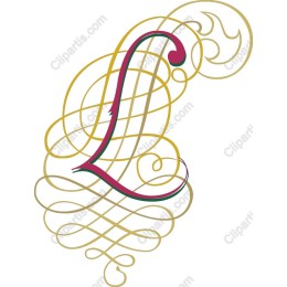 Elegant Swirl Letter L