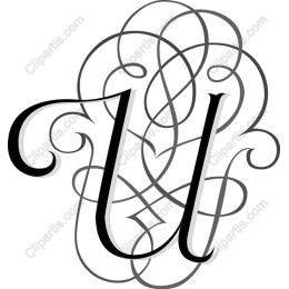 Elegant U Letter