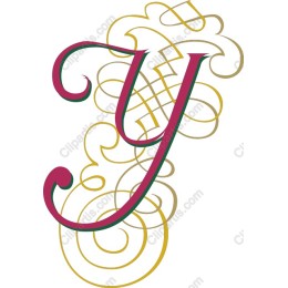 Elegant Letter Y with Intricate Swirls