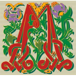 Ornate Floral Typography 'M' Art