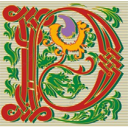 Vibrant Ornamental Letter D