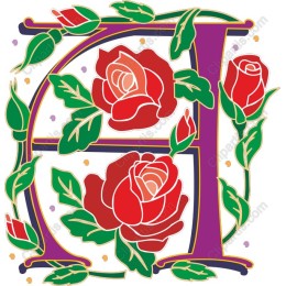Elegant Floral Letter E