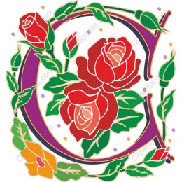 Floral Monogram C