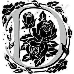 Floral Letter D