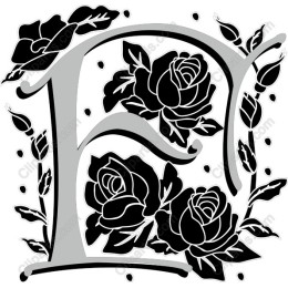 Elegant Floral Letter F