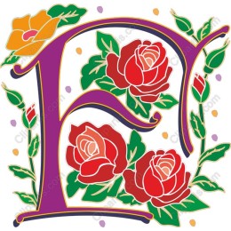 Floral Letter 'F'