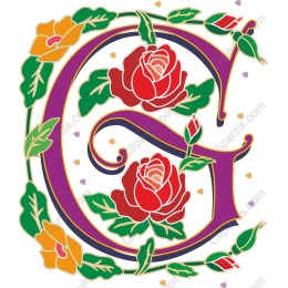 Floral Monogram G