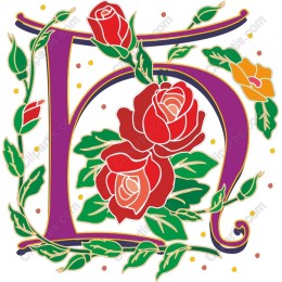 Elegant Floral Letter H