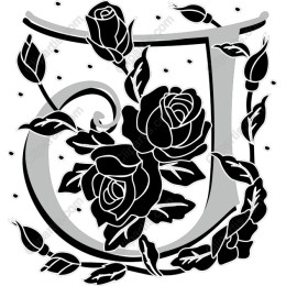 Elegant Floral Letter J