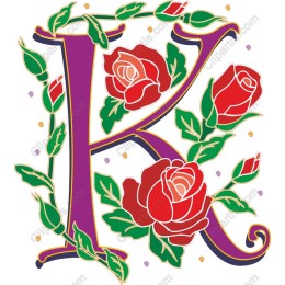 Floral Initial K