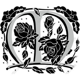 Floral Crown Initial 'D'