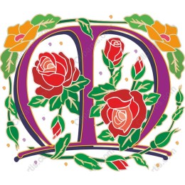 Elegant Floral Letter D