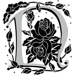 Elegant Floral Letter D