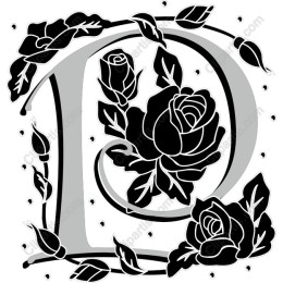 Floral Letter D