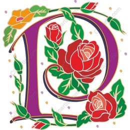 Floral Letter D